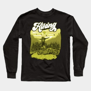 Hiking adventure wild vintage exploring Long Sleeve T-Shirt